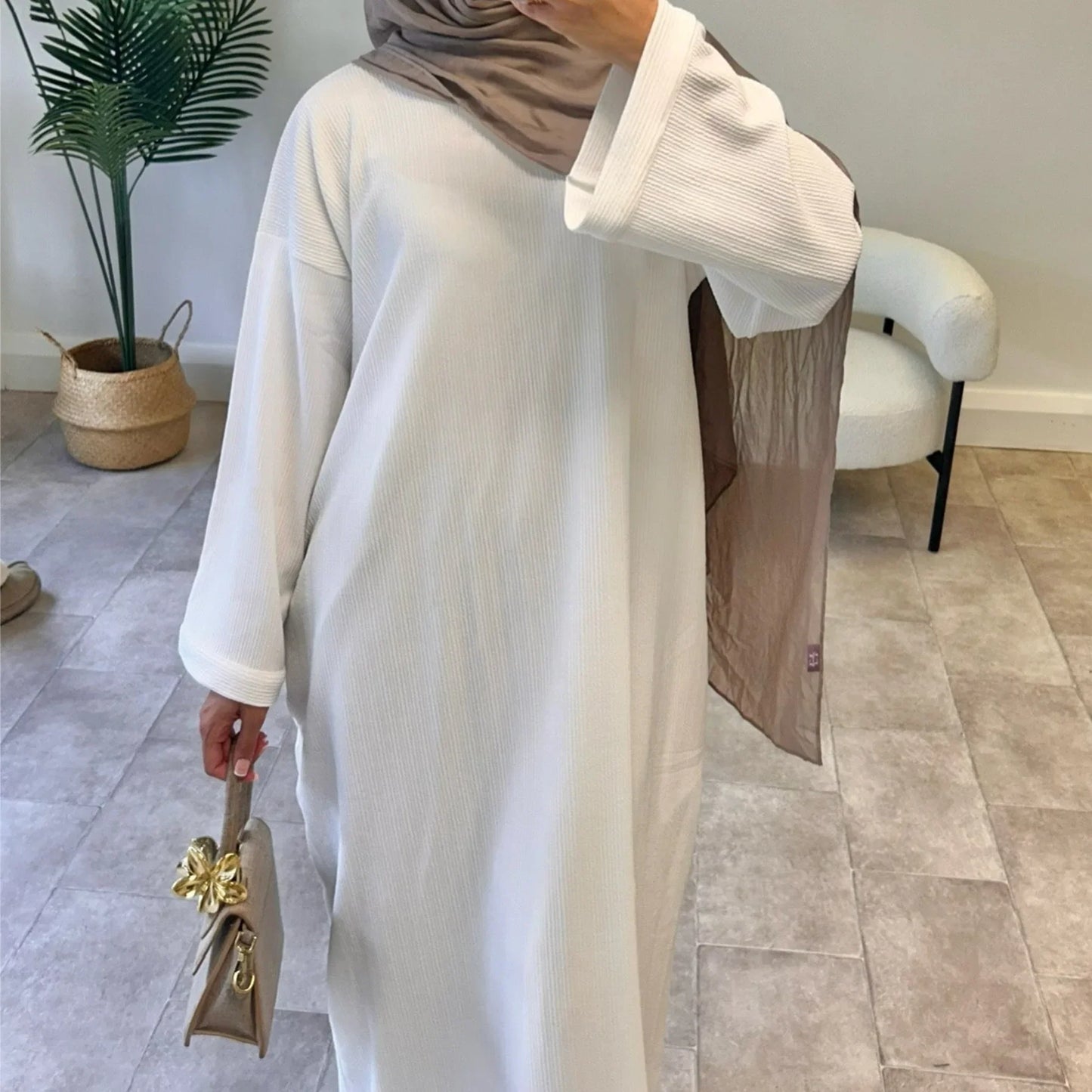 Corduroy Abaya Dress