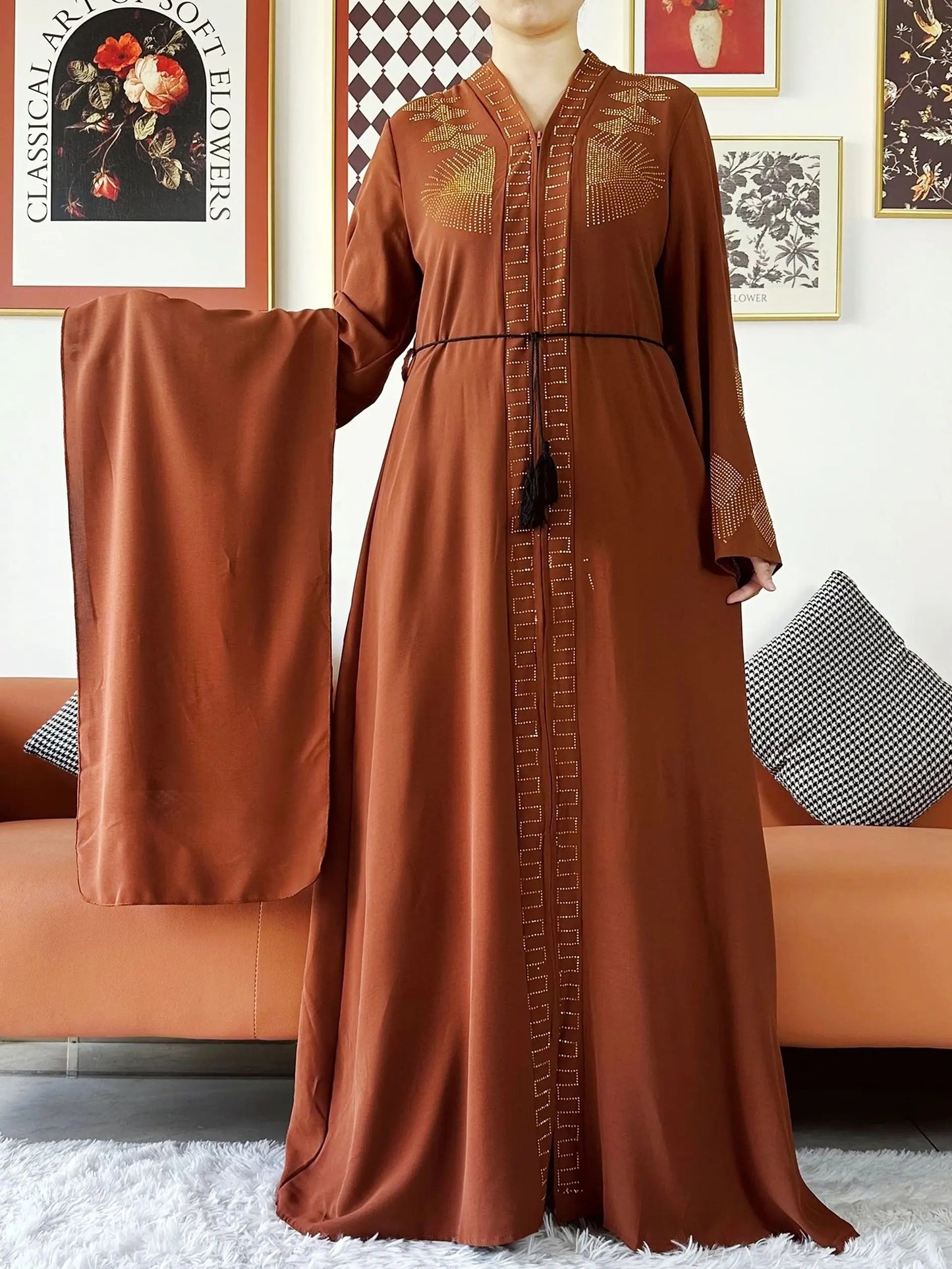 Chiffon Open Abaya