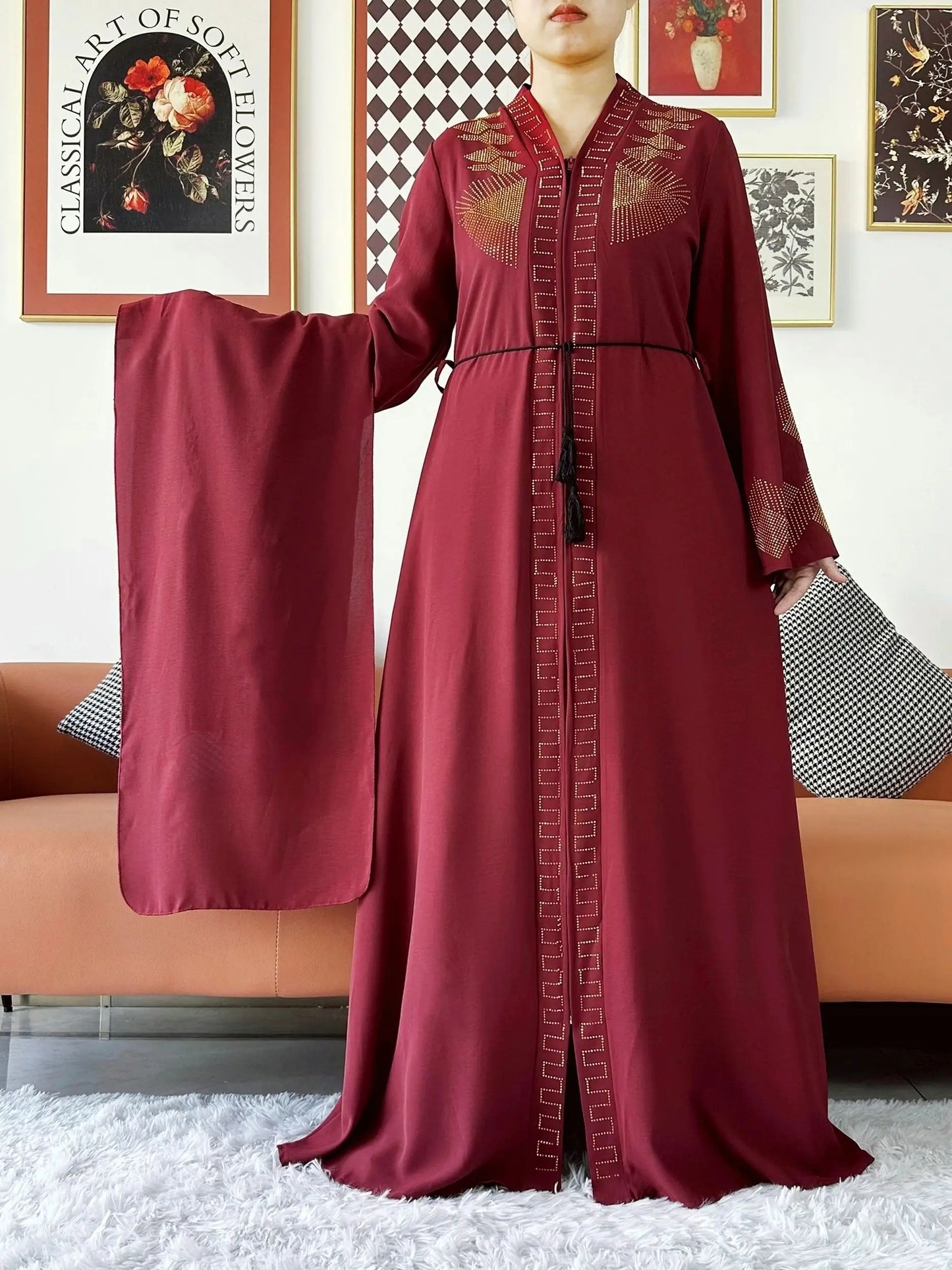Chiffon Open Abaya