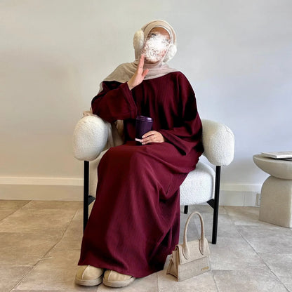 Corduroy Abaya Dress