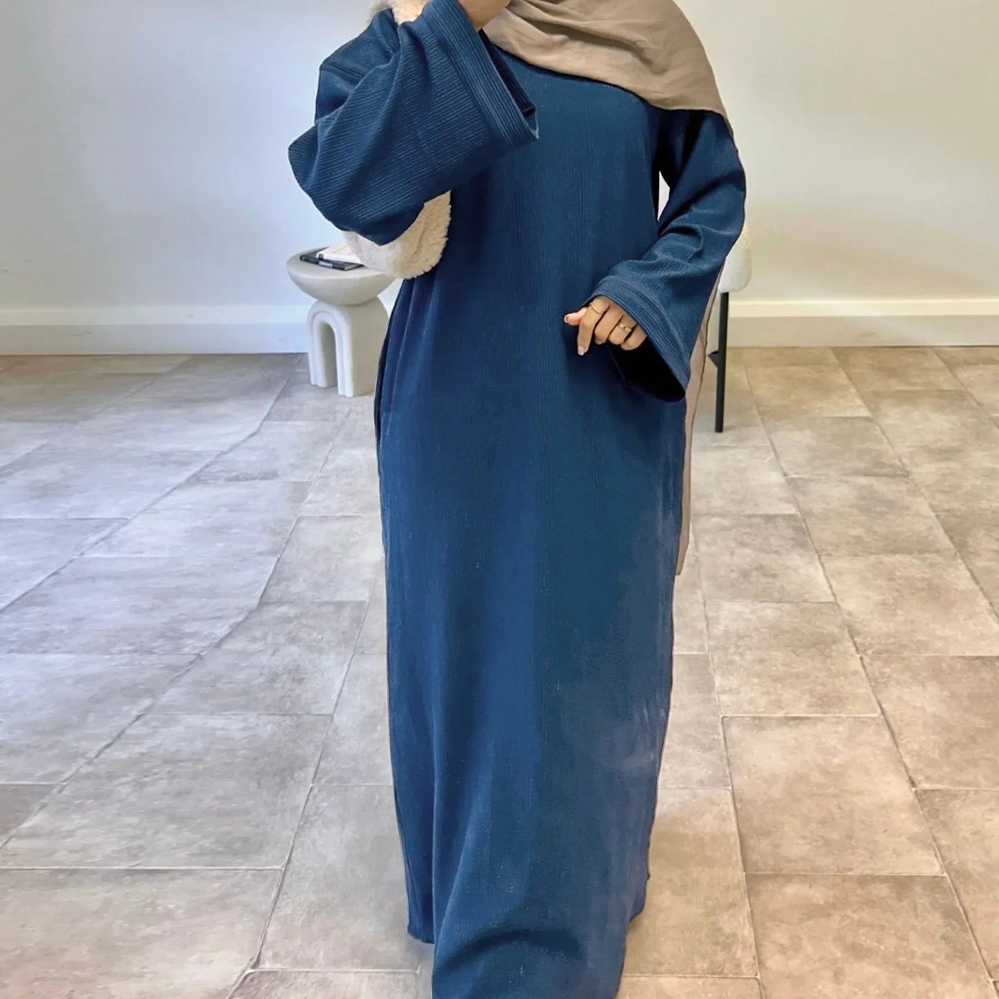 Corduroy Abaya Dress
