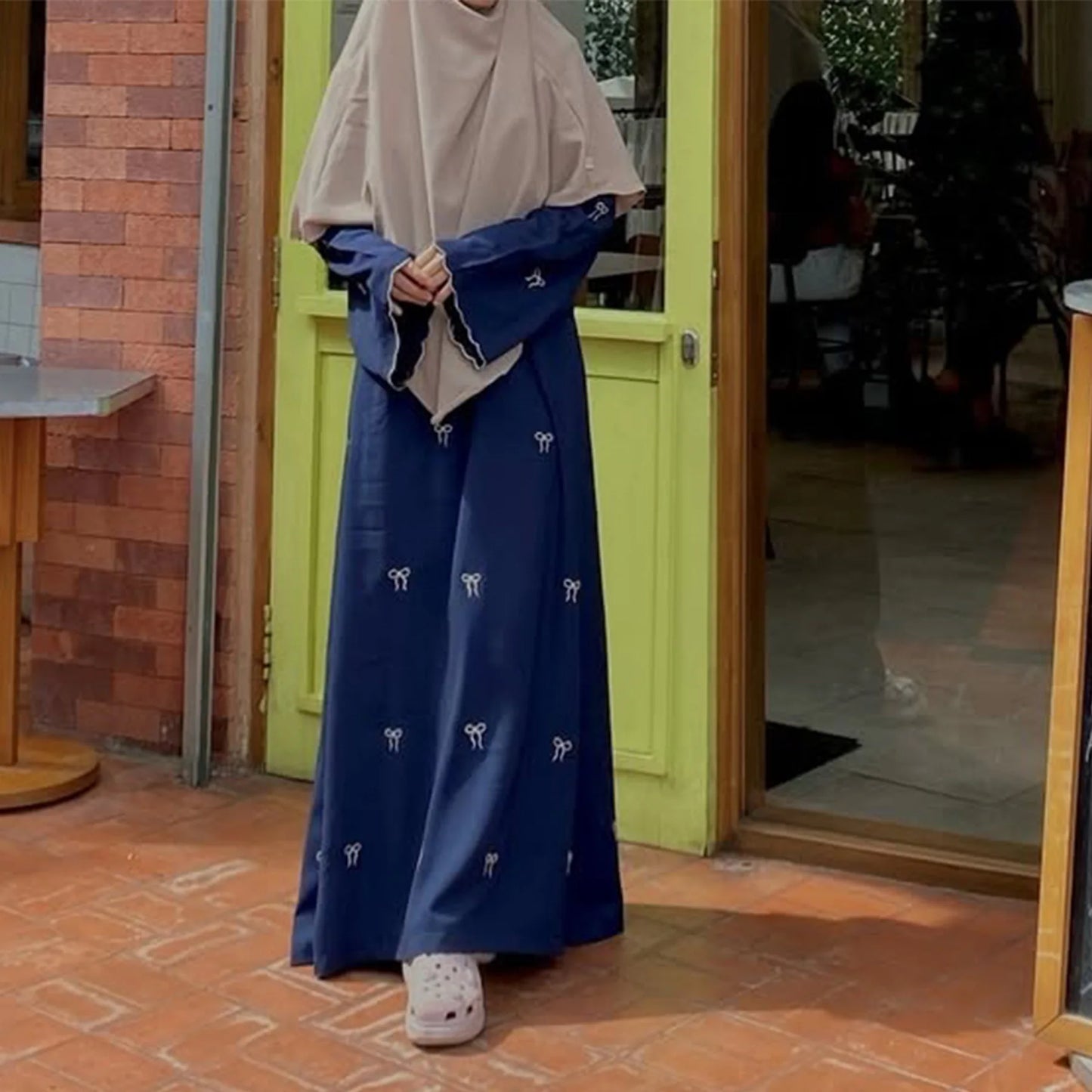 Butterfly Embroidery Abaya