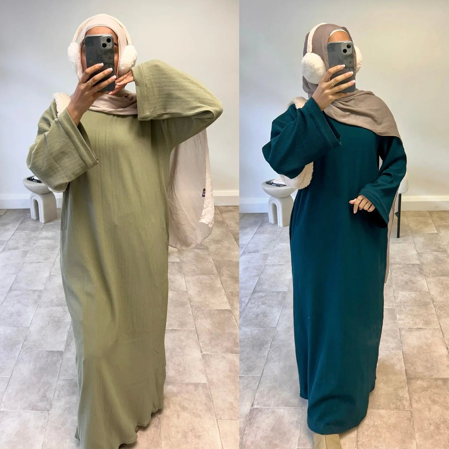 Corduroy Abaya Dress