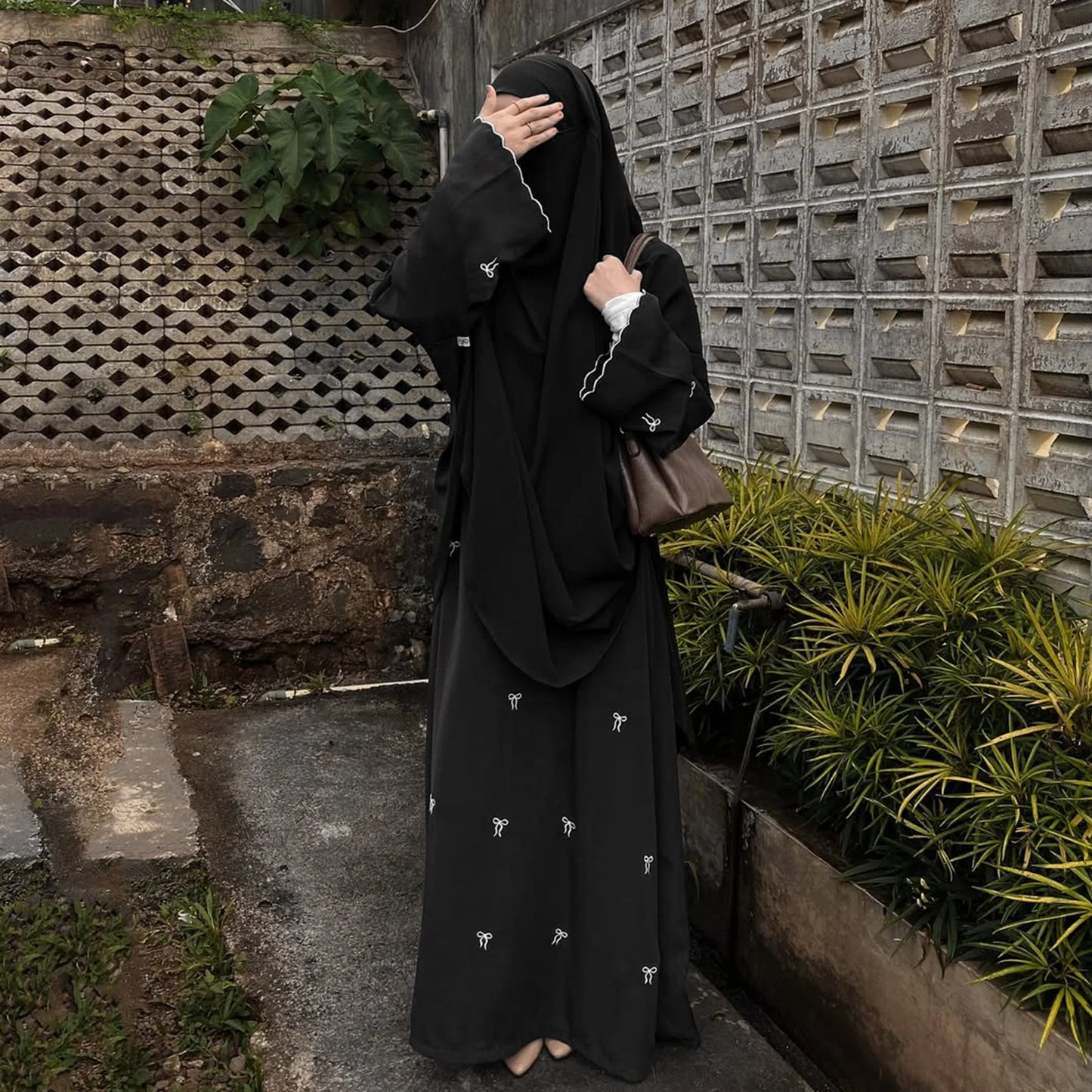 Butterfly Embroidery Abaya