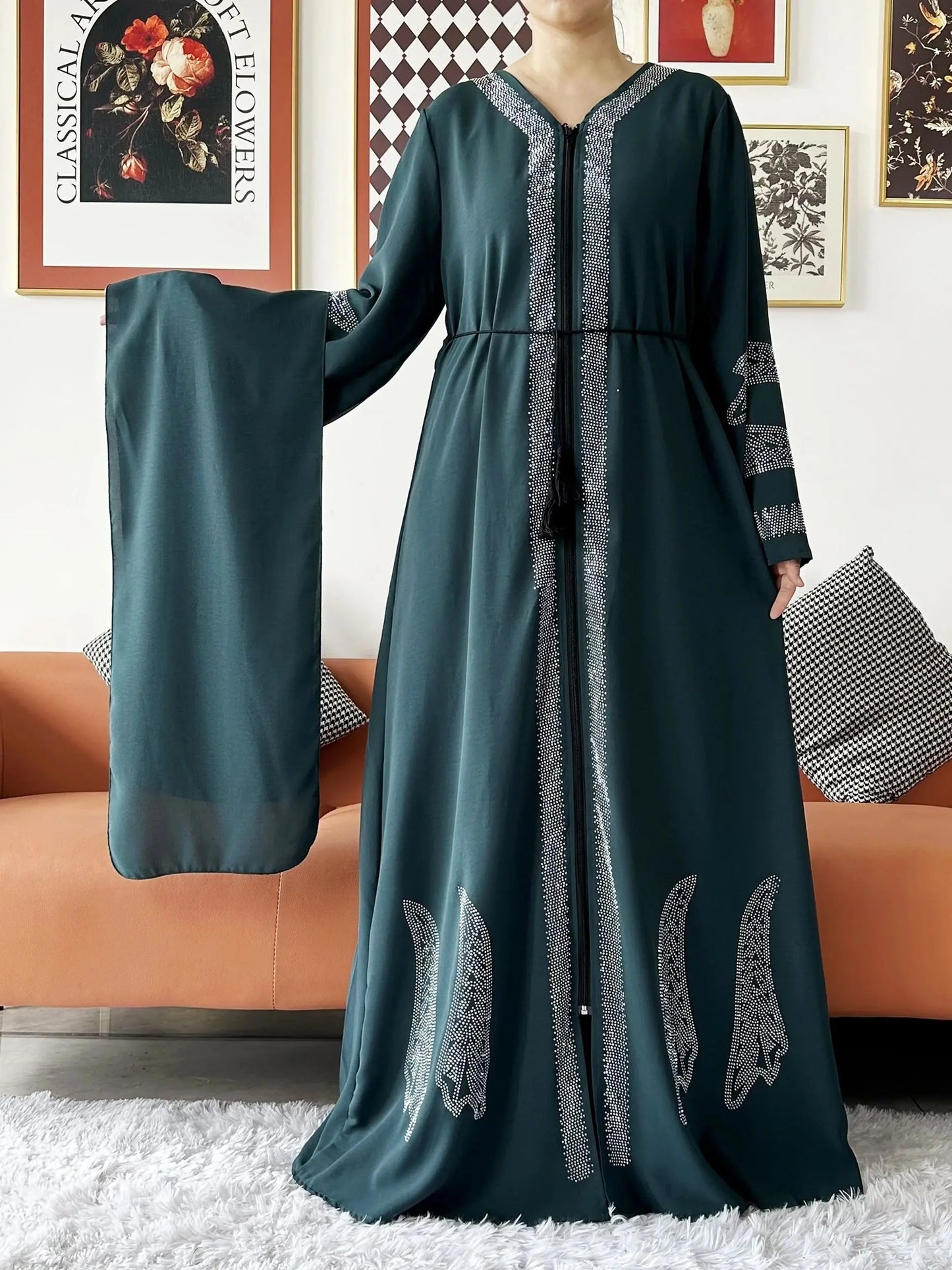 Chiffon Open Abaya