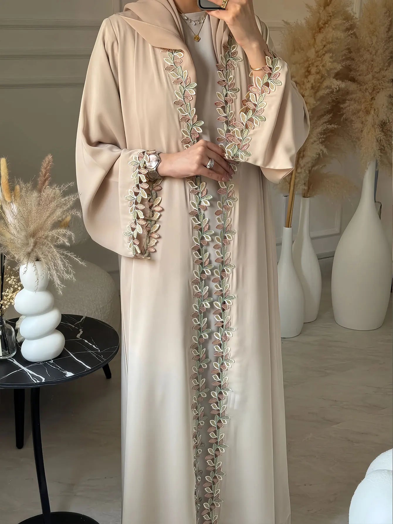 Elegant Beige Abaya