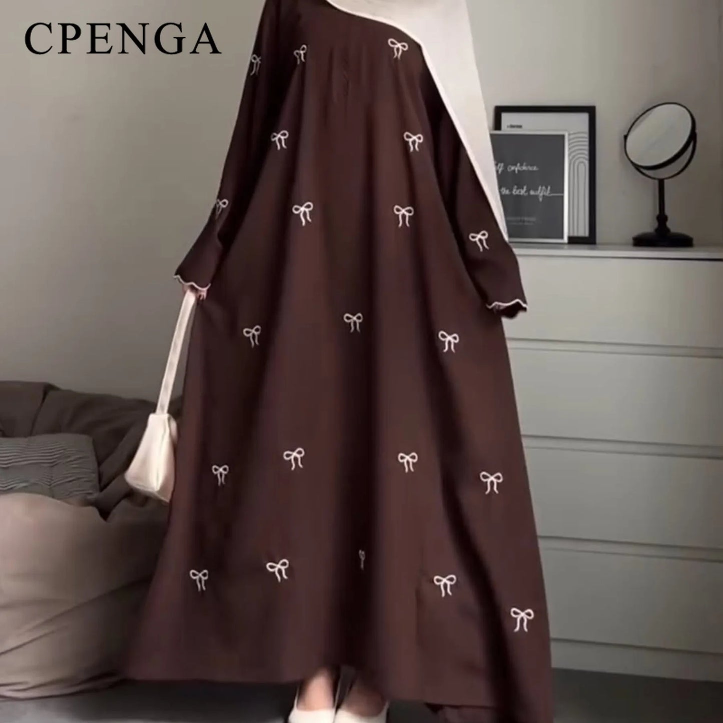 Butterfly Embroidery Abaya