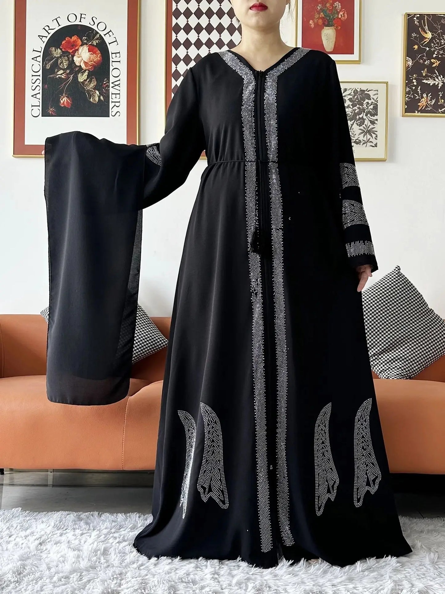 Chiffon Open Abaya