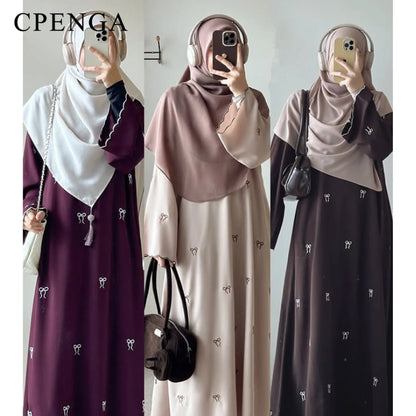 Butterfly Embroidery Abaya