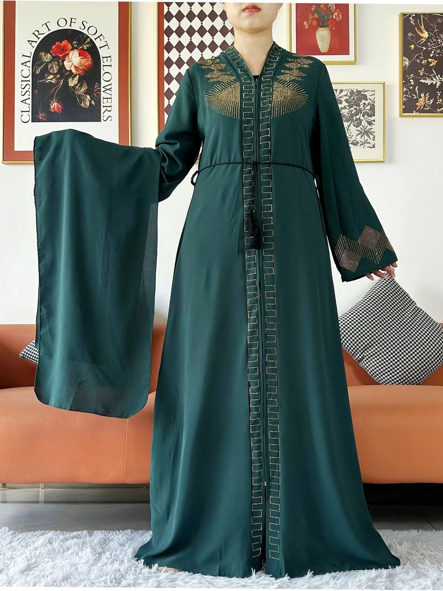 Chiffon Open Abaya