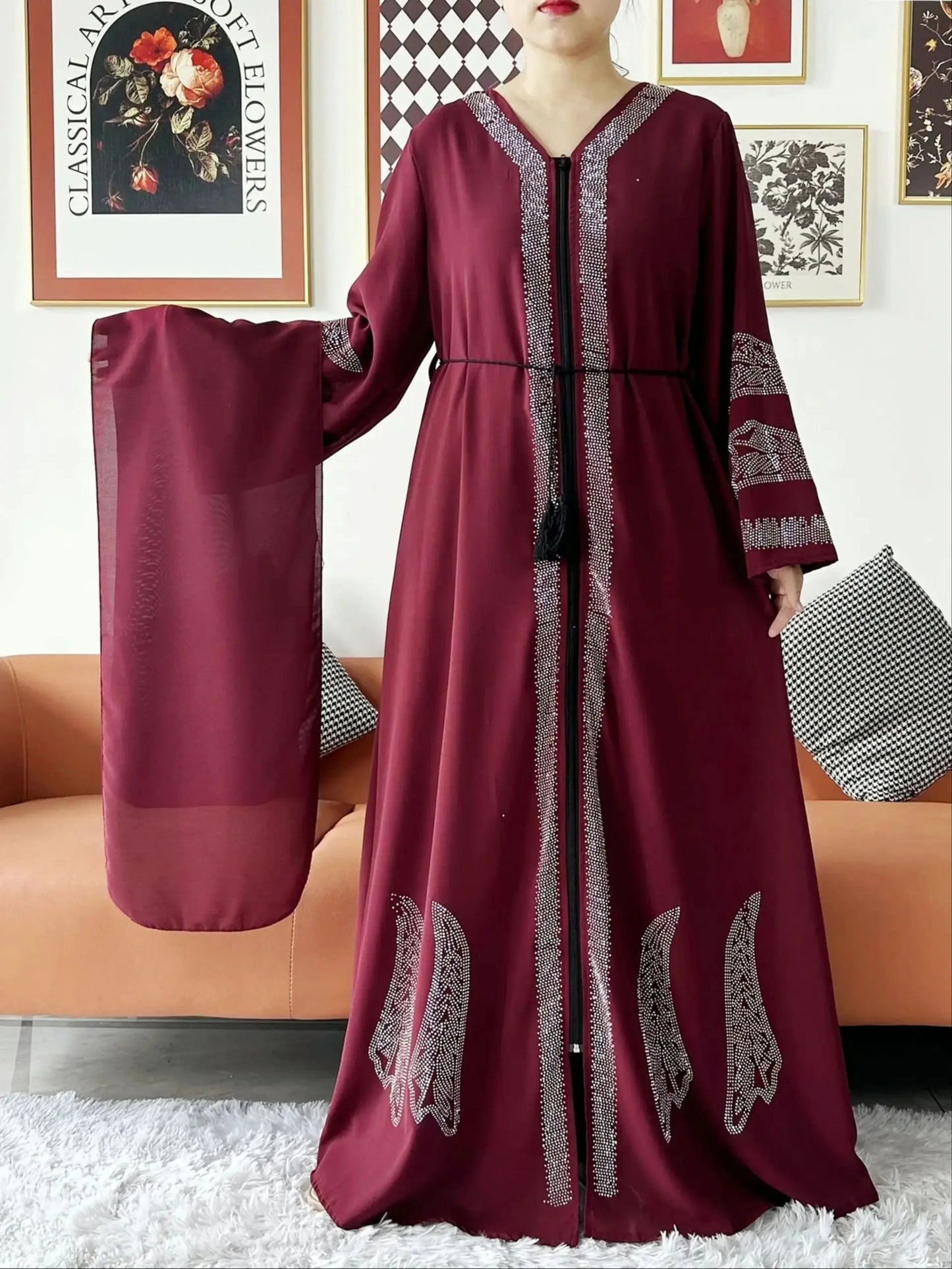 Chiffon Open Abaya
