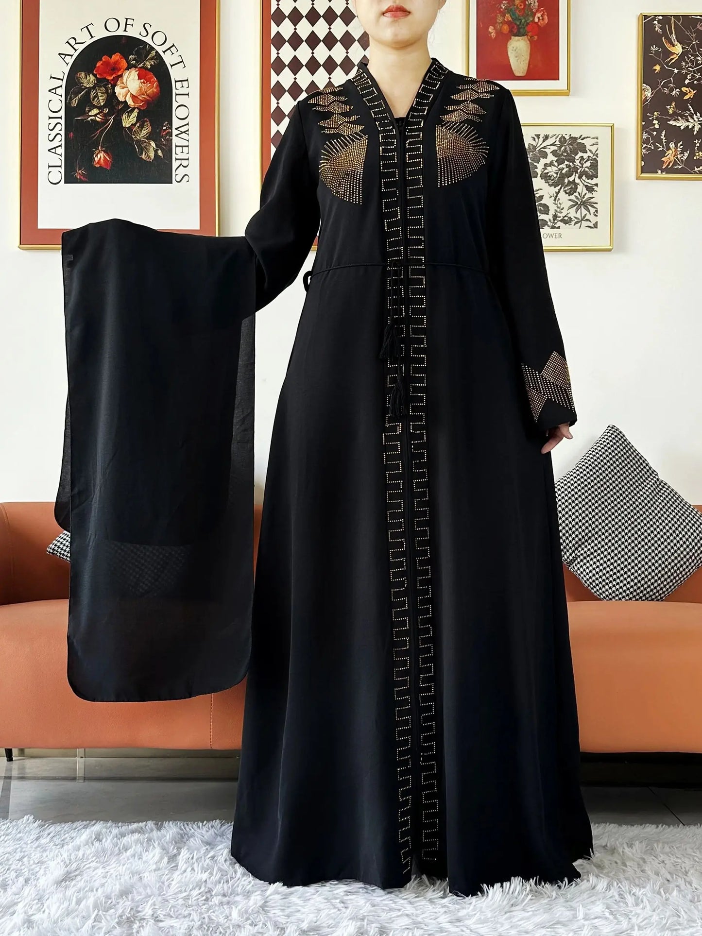 Chiffon Open Abaya