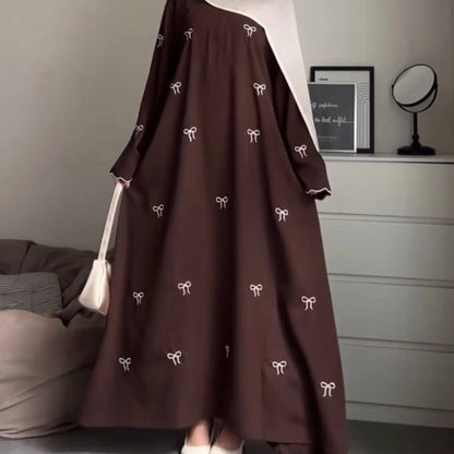 Butterfly Embroidery Abaya